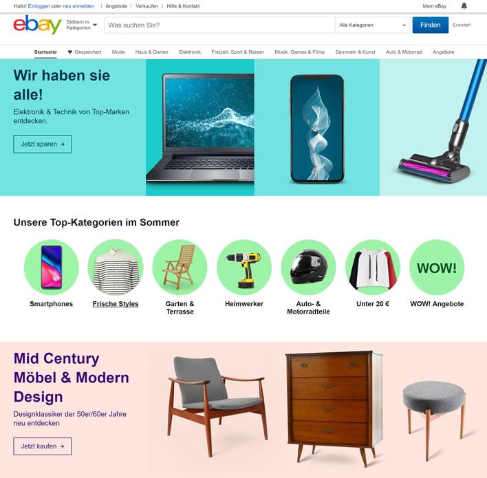 eBay.at官网截图