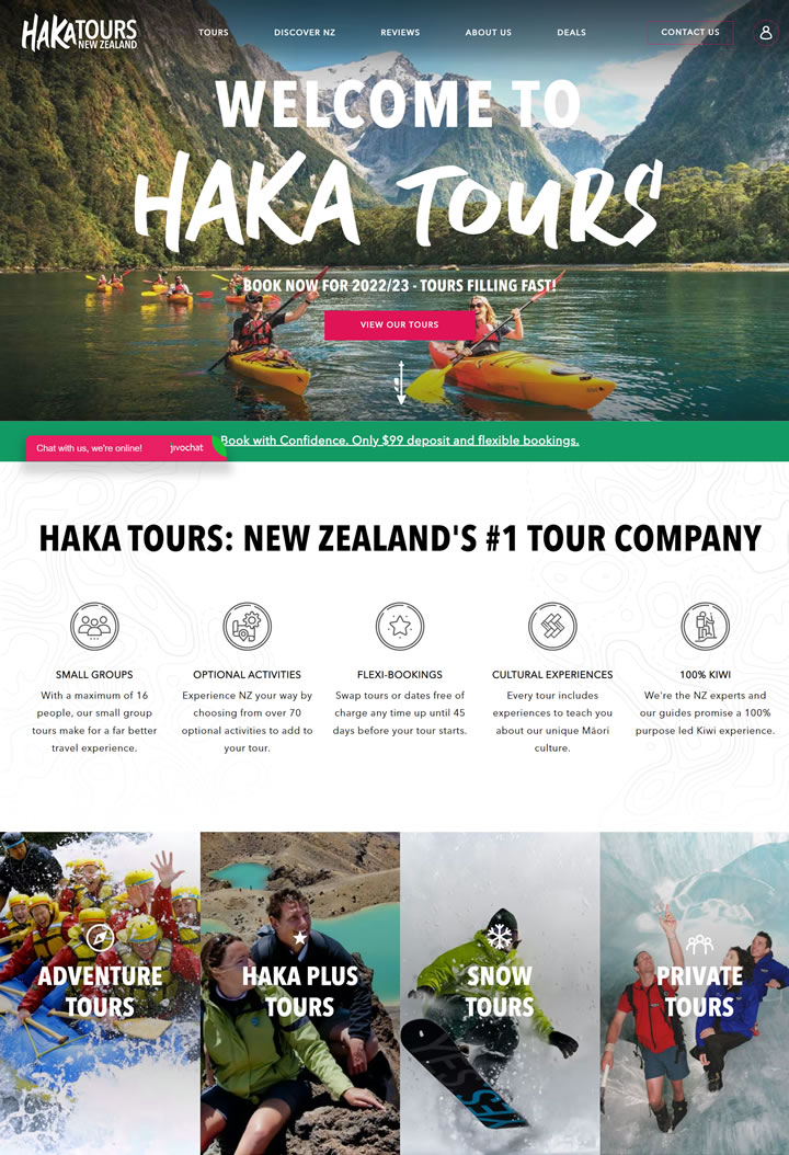 Haka Tours官网截图