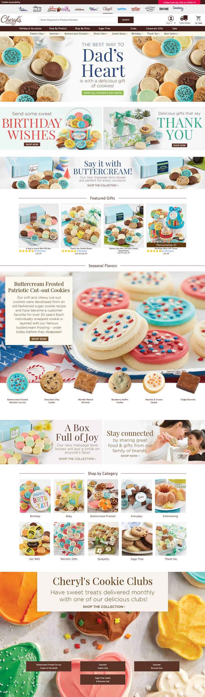 美国饼干礼物和美食甜点购买网站：Cheryl’s