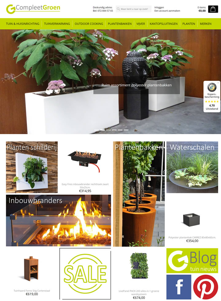 Compleet Groen：荷兰花园产品的综合购物网站